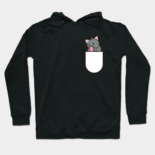 Cat playing in pocket Hoodie by Shirt Vibin